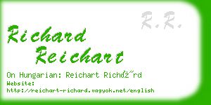 richard reichart business card